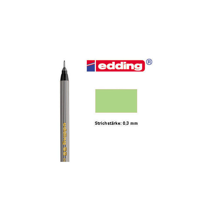 SALE Edding 55 finepen, 03mm-Feinspitze, hellgr�n