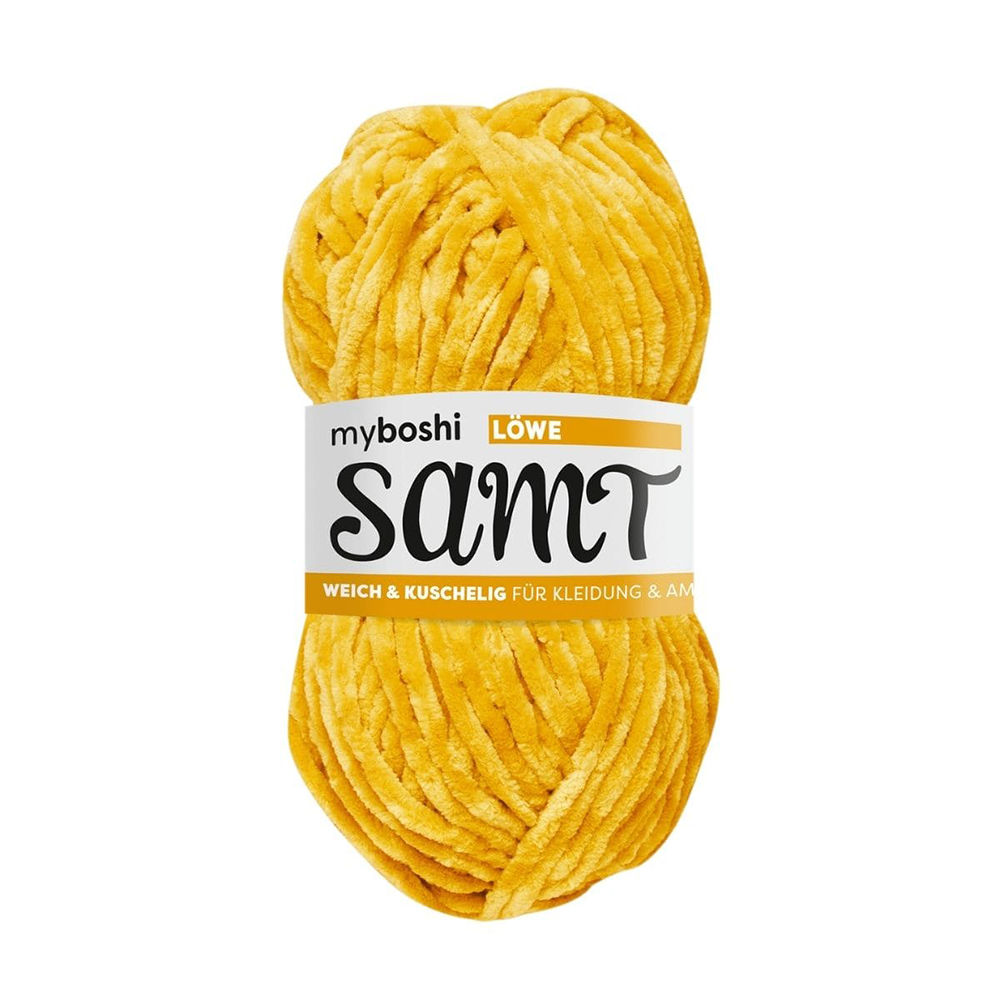 myboshi Samt Strick- und H�kelgarn, Chenille-Wolle, 100g, L�we