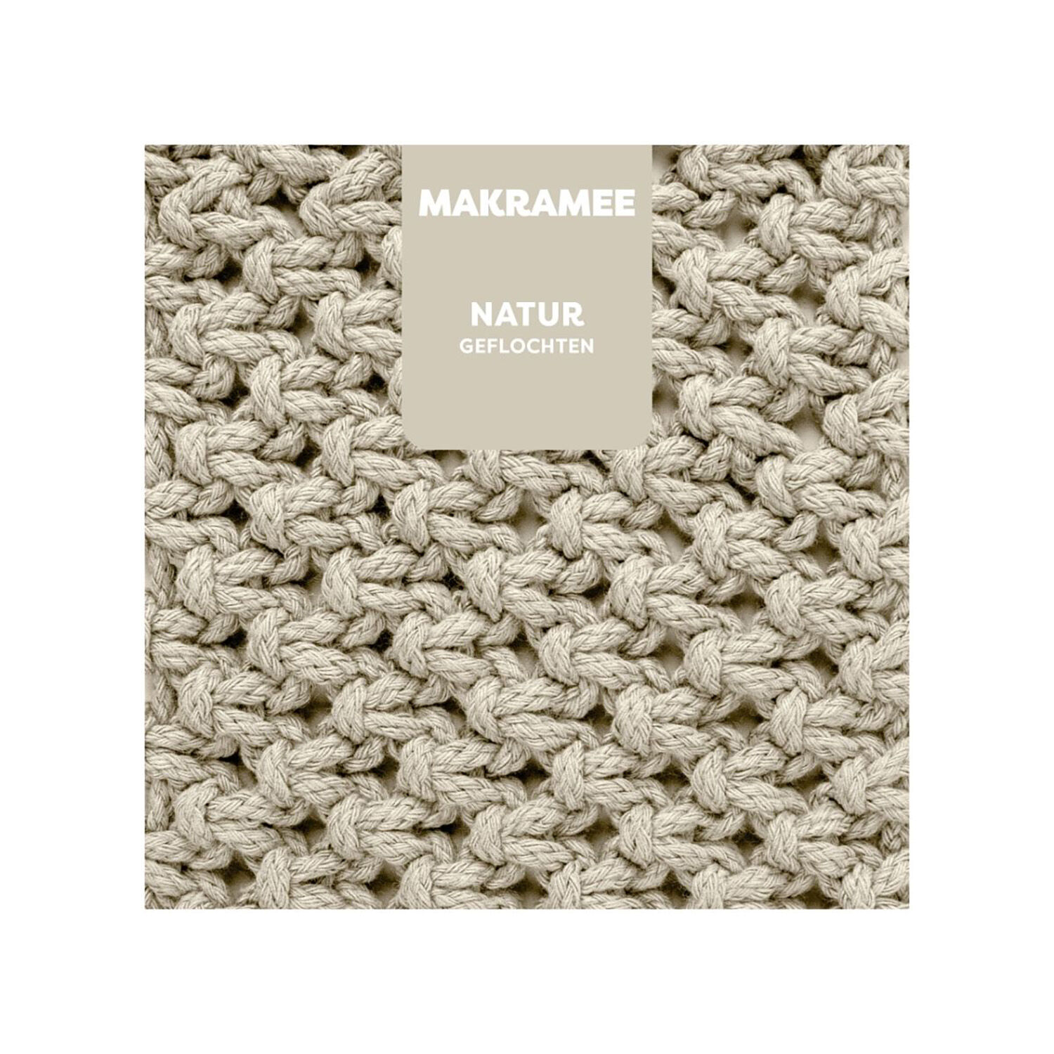 NEU myboshi Makramee-Garn / Baumwollgarn zum Kn�pfen, 4 mm geflochten, 50 m, Farbton: Natur Bild 2