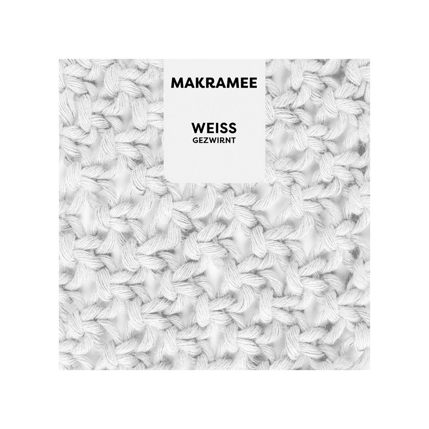NEU myboshi Makramee-Garn / Baumwollgarn zum Kn�pfen, 4 mm gezwirnt, 50 m, Farbton: Wei� Bild 2