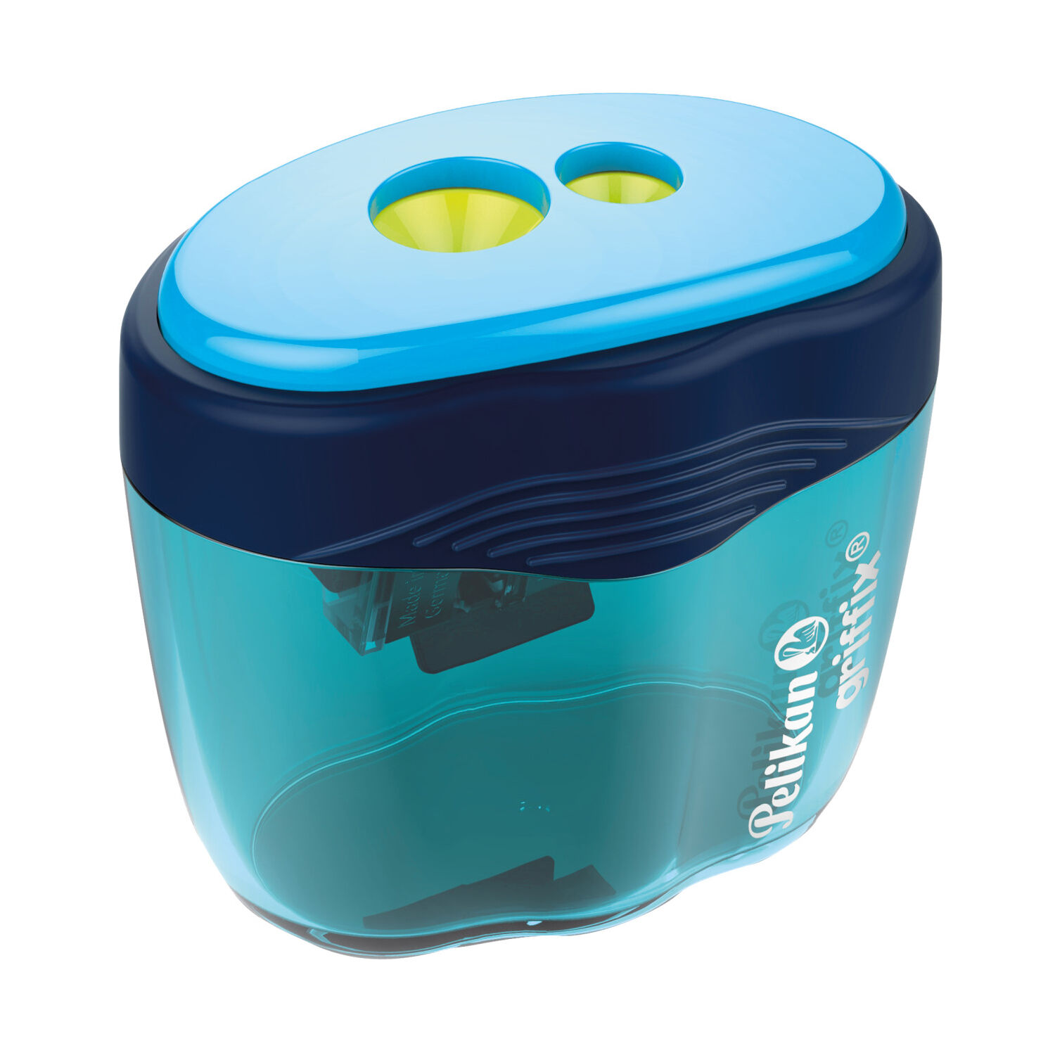 SALE Pelikan Griffix, Doppelanspitzer mit Beh�lter und Verschlusssystem, blau, 1 St�ck