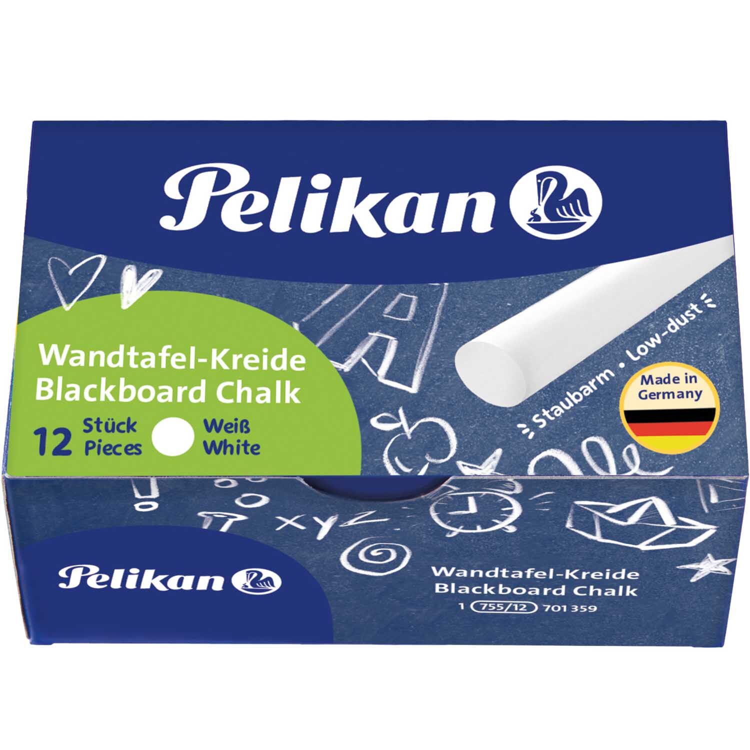 SALE Pelikan Tafelkreide, Wei�, 12 St�ck