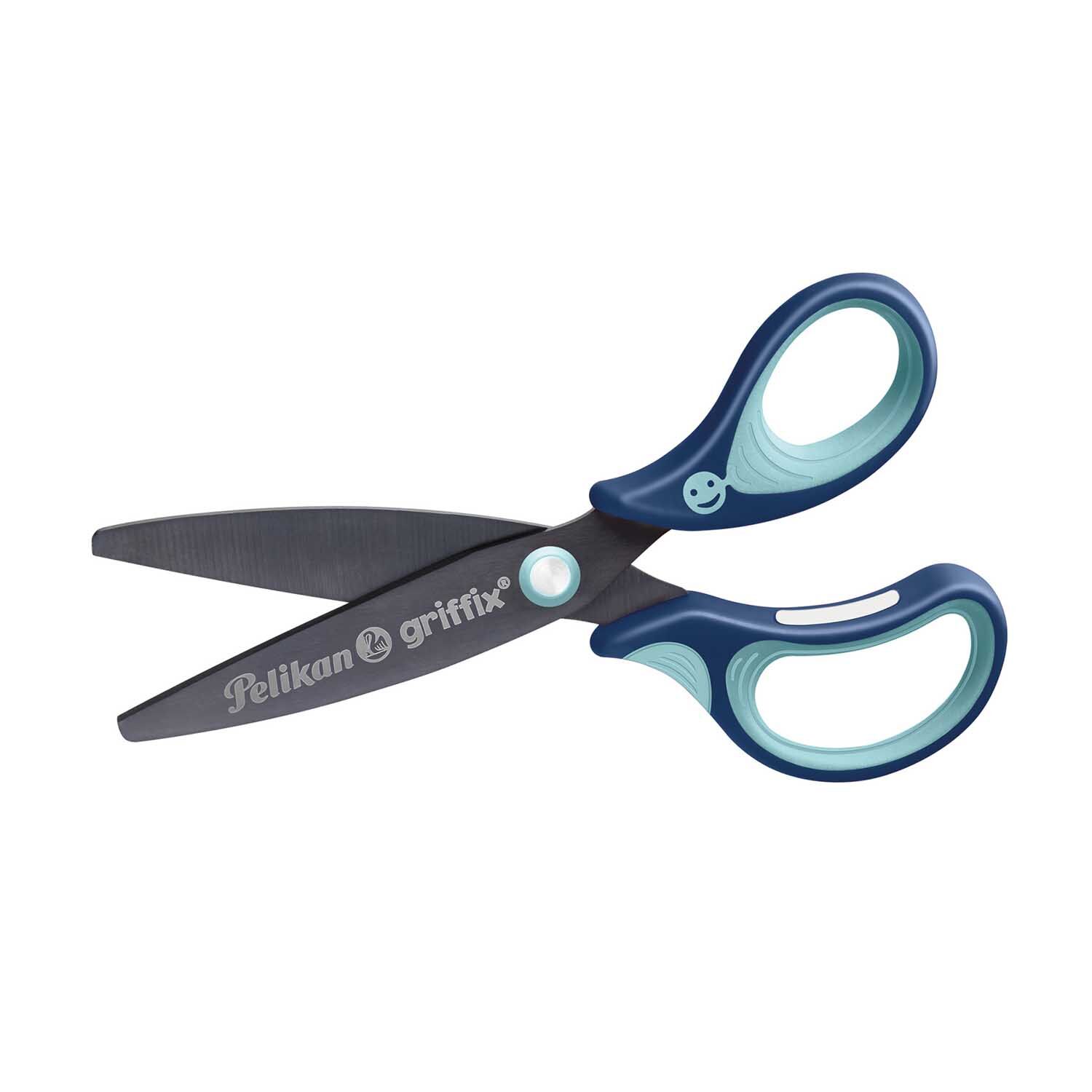 SALE Pelikan Griffix Schulschere, Rechtsh�ndermodell Rund, 14cm, Blau Bild 2