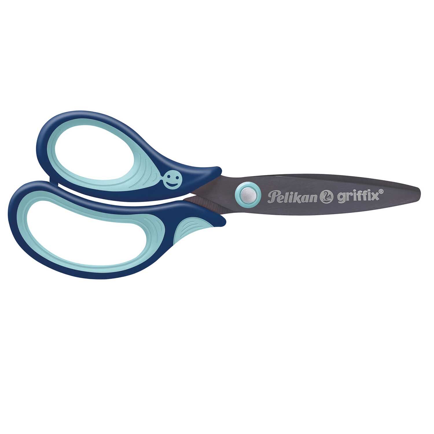 SALE Pelikan Griffix Schulschere, Linksh�ndermodell Rund, 14cm, Blau Bild 3