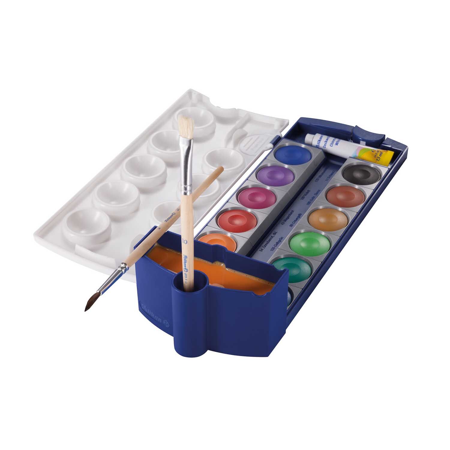 SALE Pelikan Wasserbecher mit Pinselhalter f�r Farbk�sten K12 und K24, Blau Bild 2