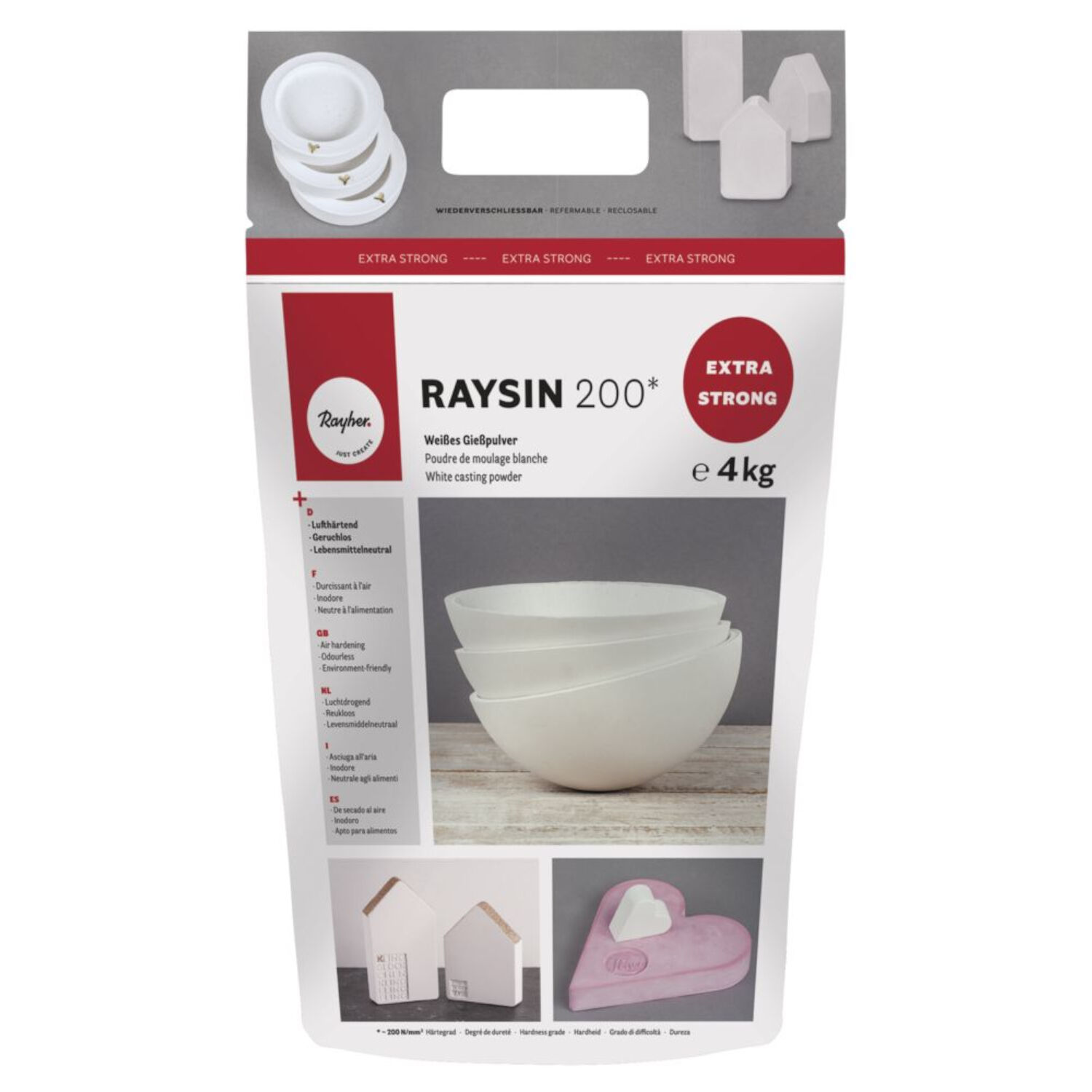 Rayher Gie�pulver Raysin 200, wei�, Beutel 4kg