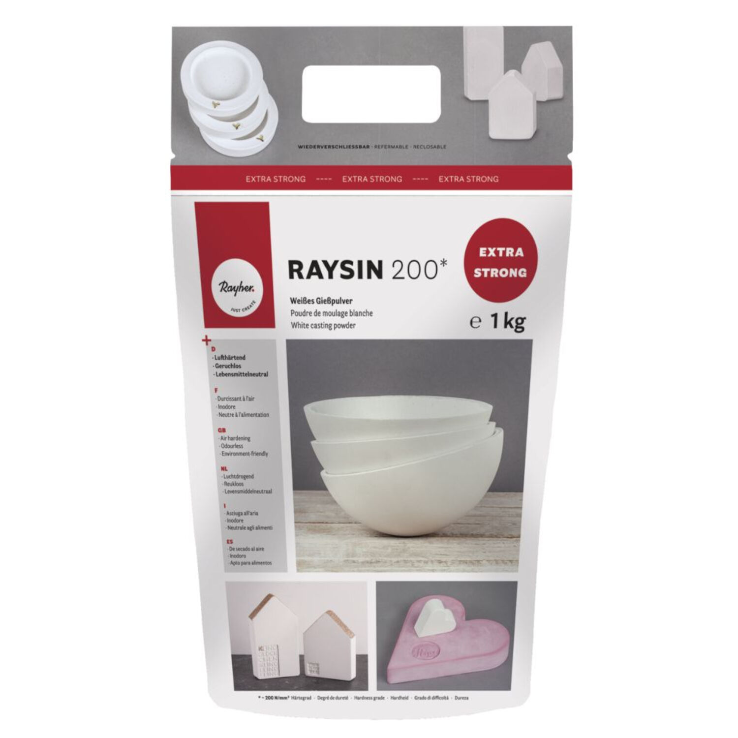 Rayher Gie�pulver Raysin 200, wei�, Beutel 1kg