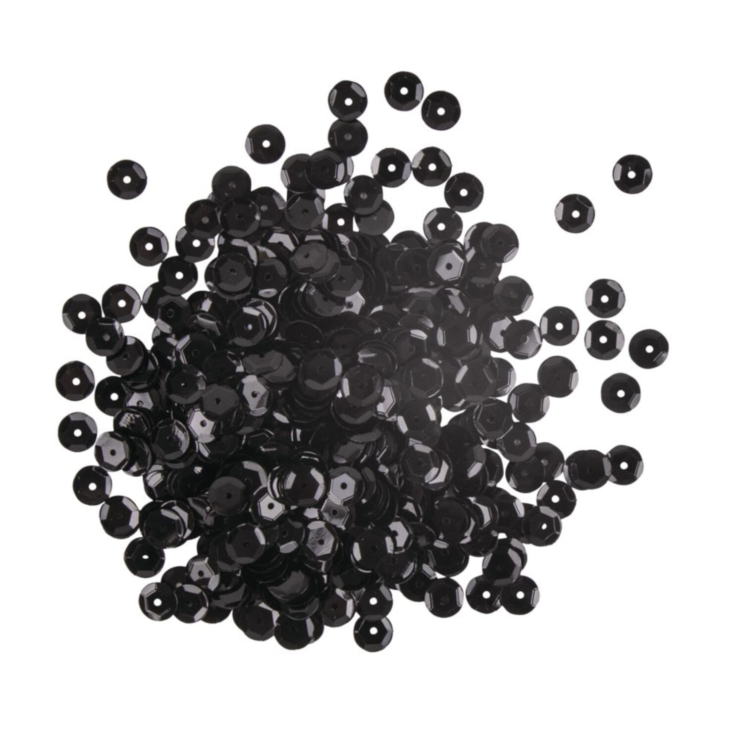 Rayher Pailletten gew�lbt, waschbar, 6mm �, 4000 St�ck, schwarz Bild 2