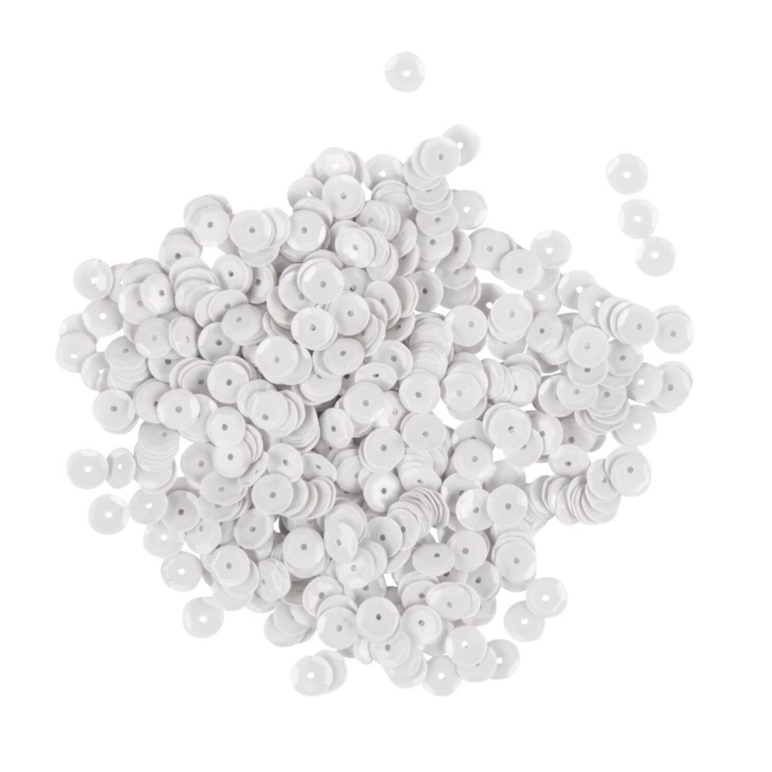 Rayher Pailletten gew�lbt, waschbar, 6mm �, 4000 St�ck, wei� Bild 2