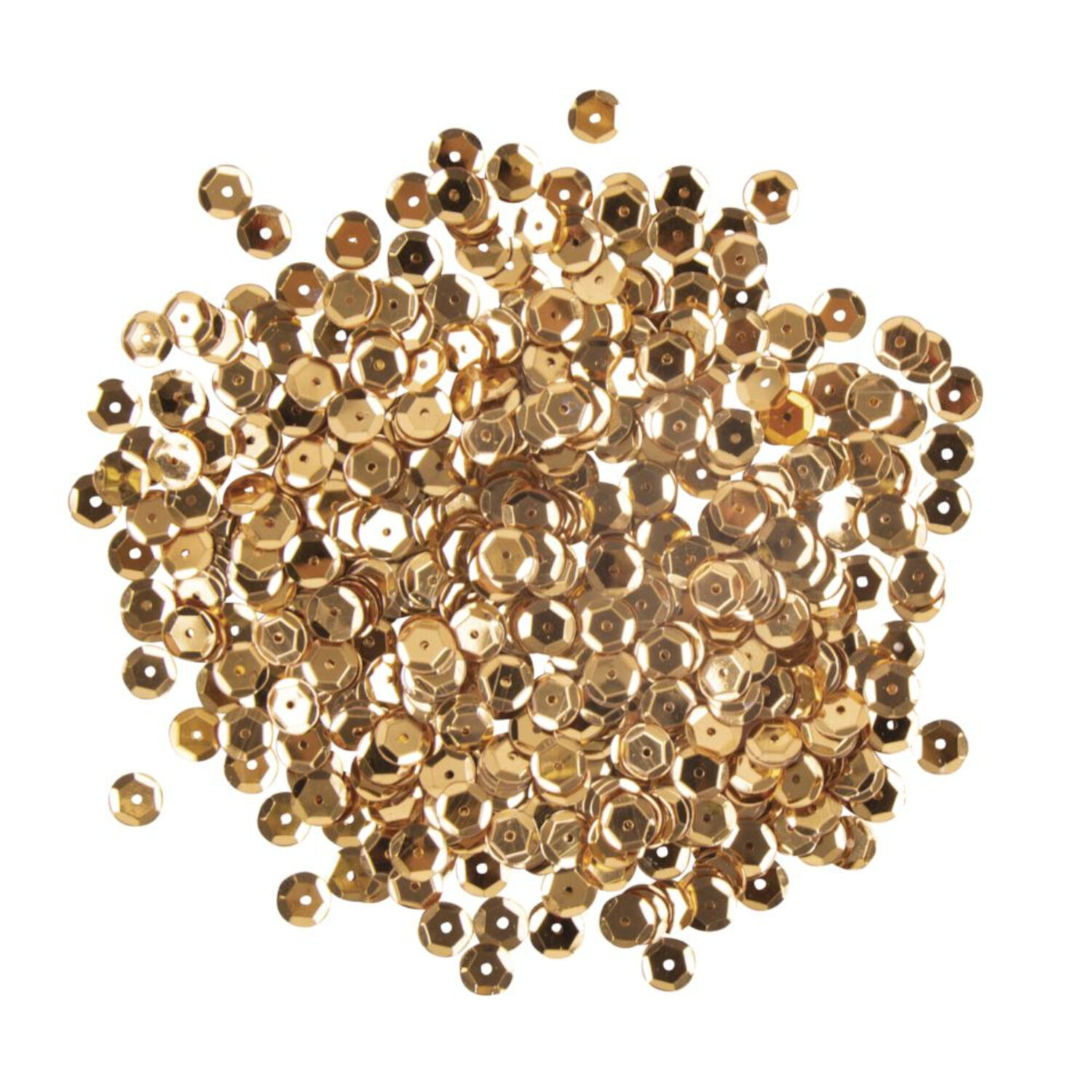 Rayher Pailletten gew�lbt, waschbar, 6mm �, 4000 St�ck, gold Bild 2
