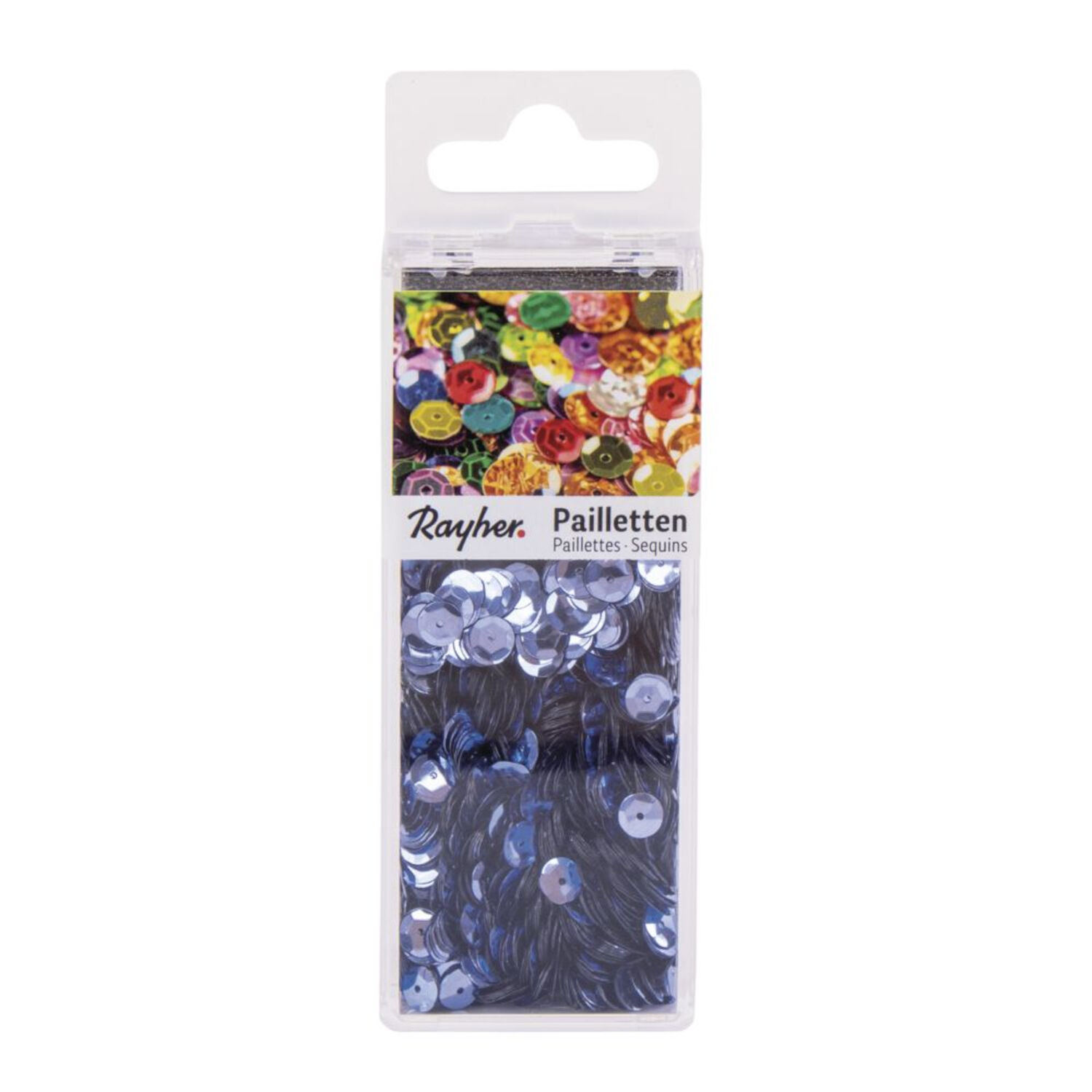 Rayher Pailletten gew�lbt, waschbar, 6mm �, 4000 St�ck, mittelblau