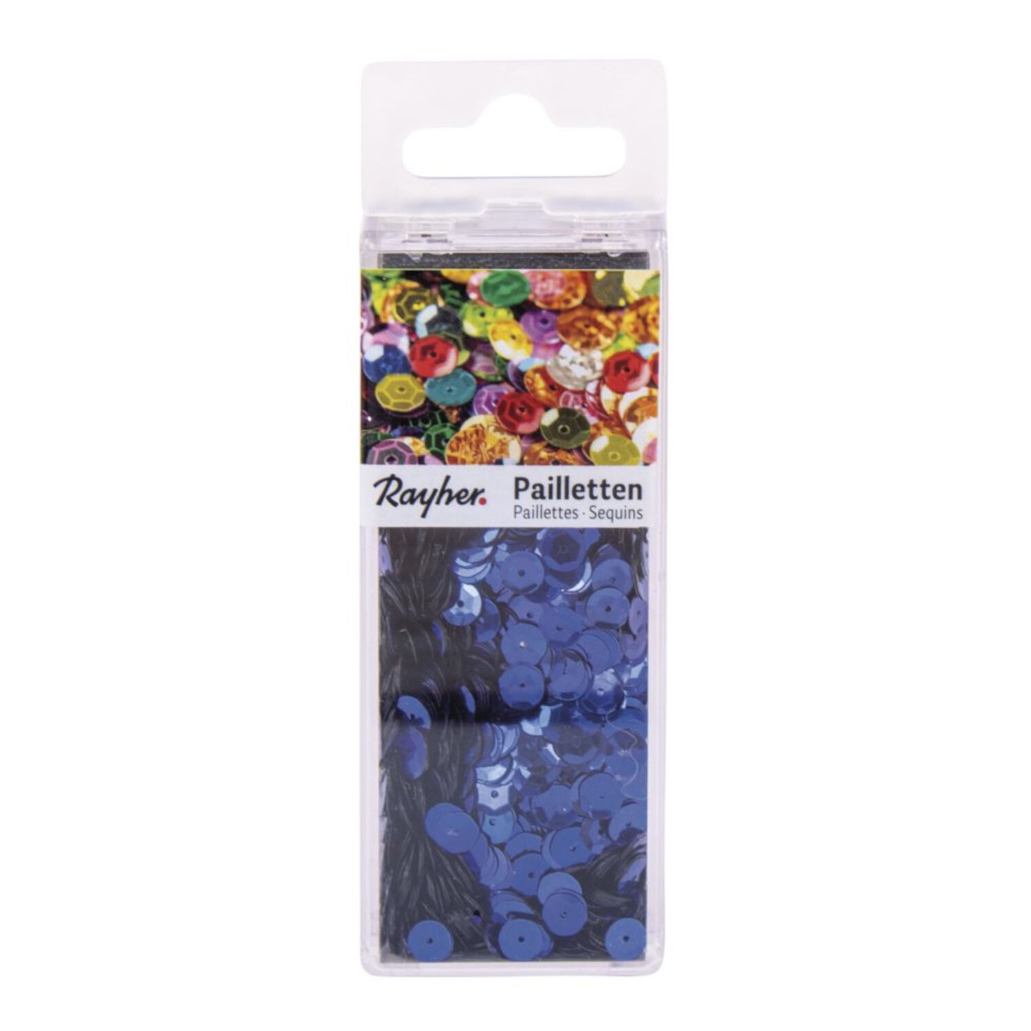 Rayher Pailletten gew�lbt, waschbar, 6mm �, 4000 St�ck, dunkelblau