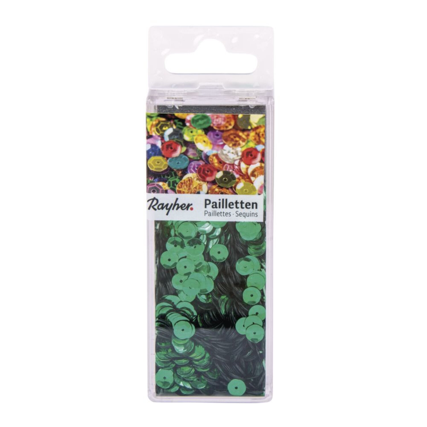 Rayher Pailletten gew�lbt, waschbar, 6mm �, 4000 St�ck, blaugr�n