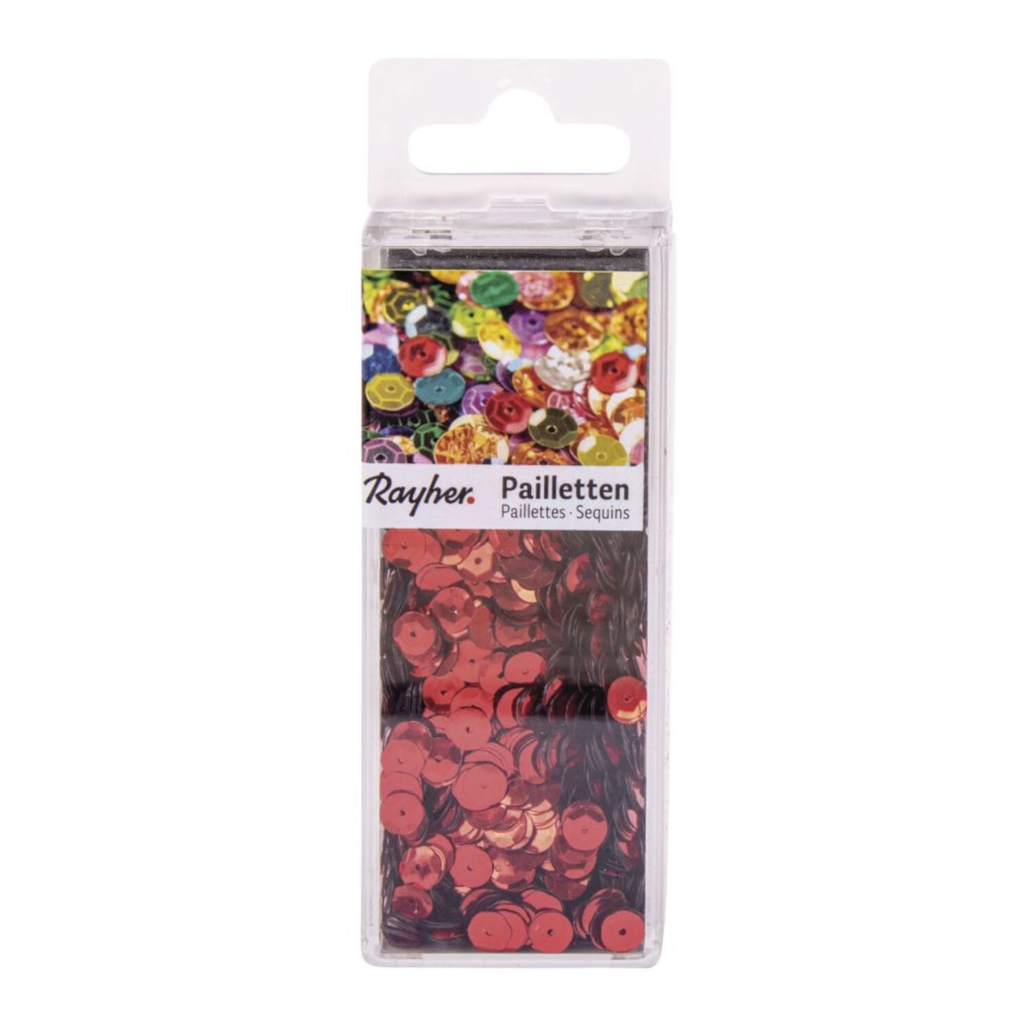 Rayher Pailletten gew�lbt, waschbar, 6mm �, 4000 St�ck, rot