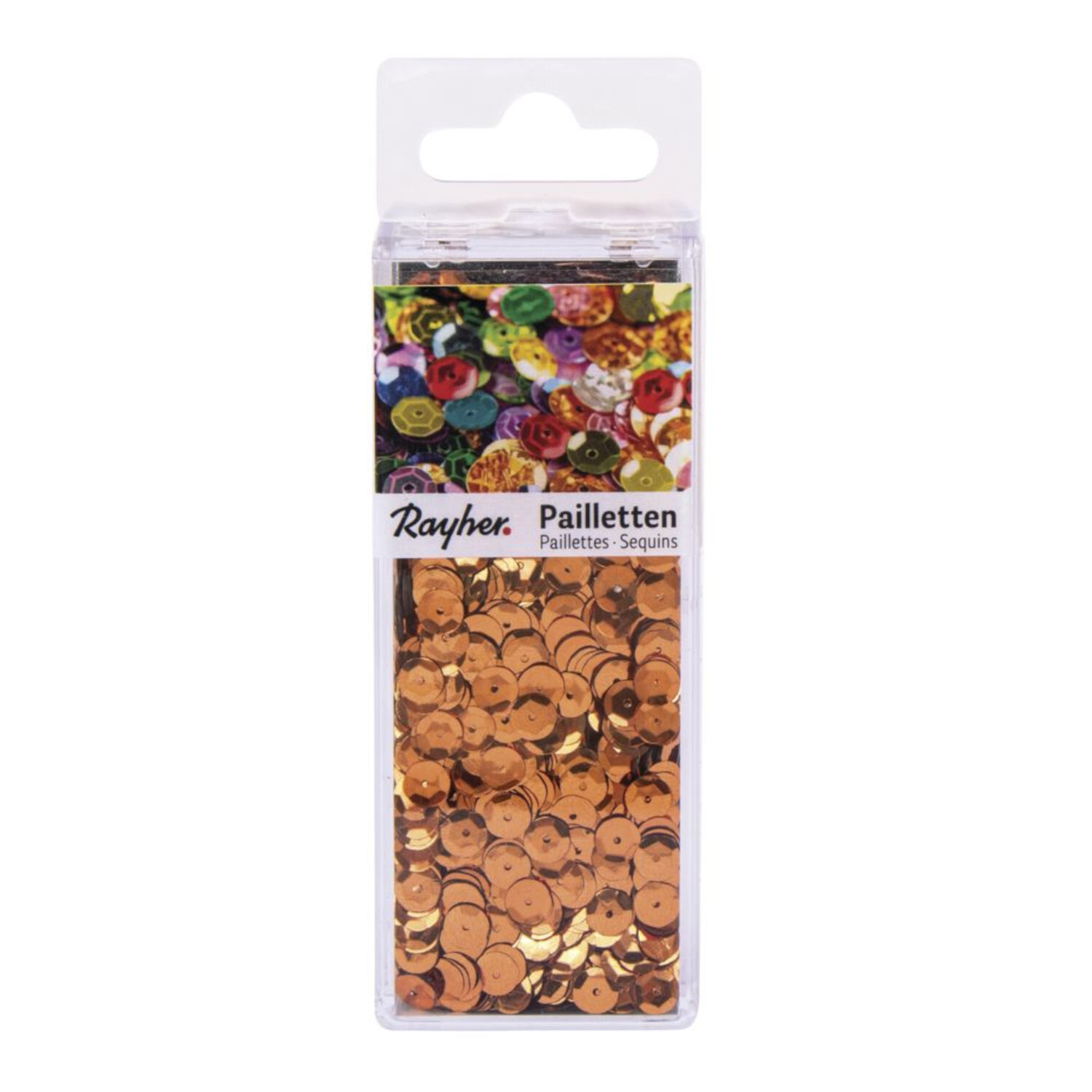 Rayher Pailletten gew�lbt, waschbar, 6mm �, 4000 St�ck, kupfer