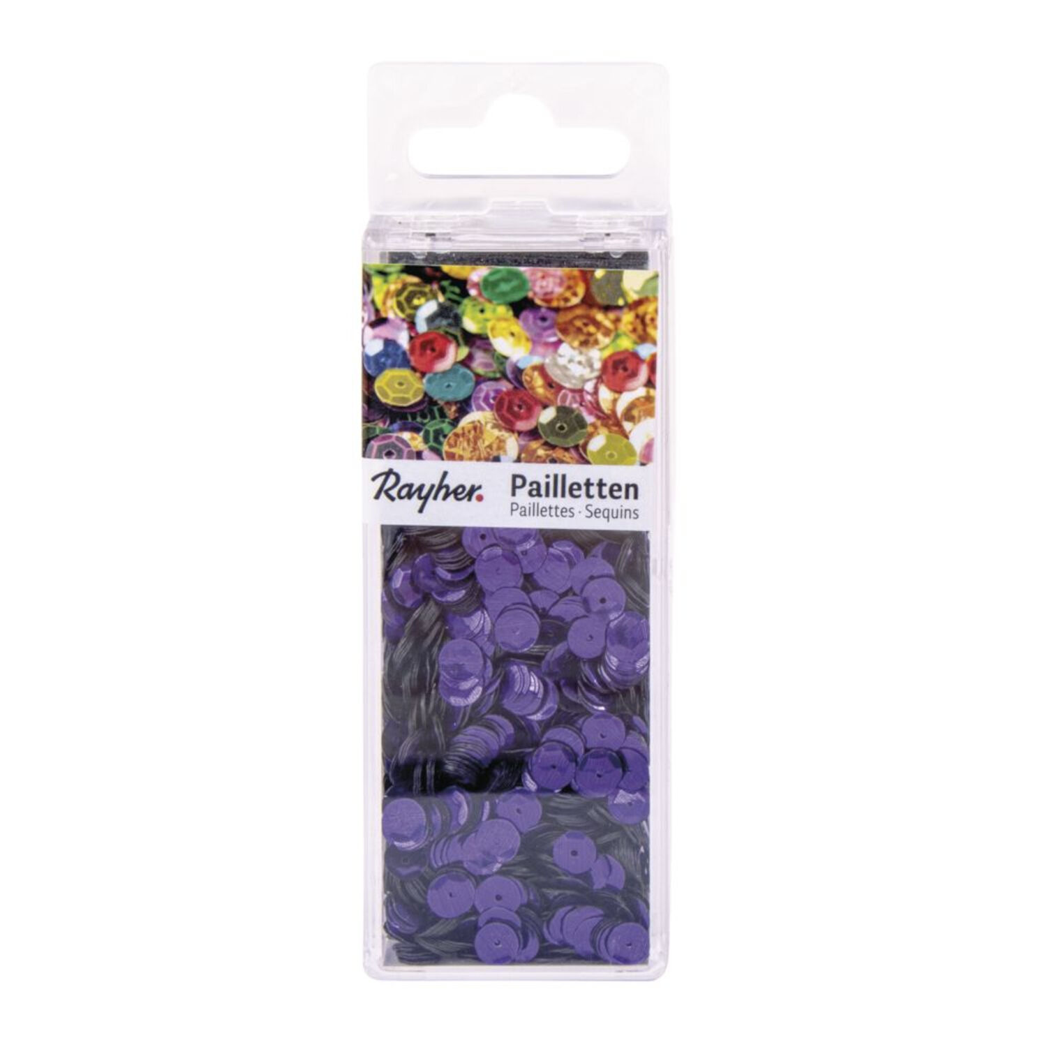 Rayher Pailletten gew�lbt, waschbar, 6mm �, 4000 St�ck, lila