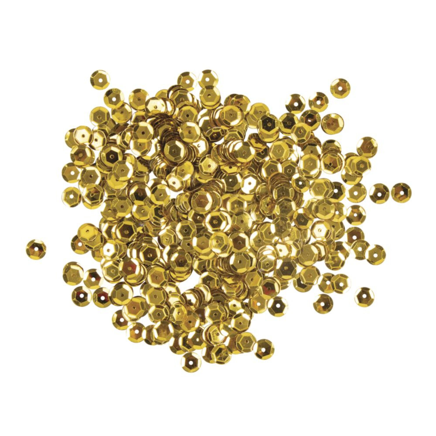 Rayher Pailletten gew�lbt, waschbar, 6mm �, 4000 St�ck, gelbgold Bild 2