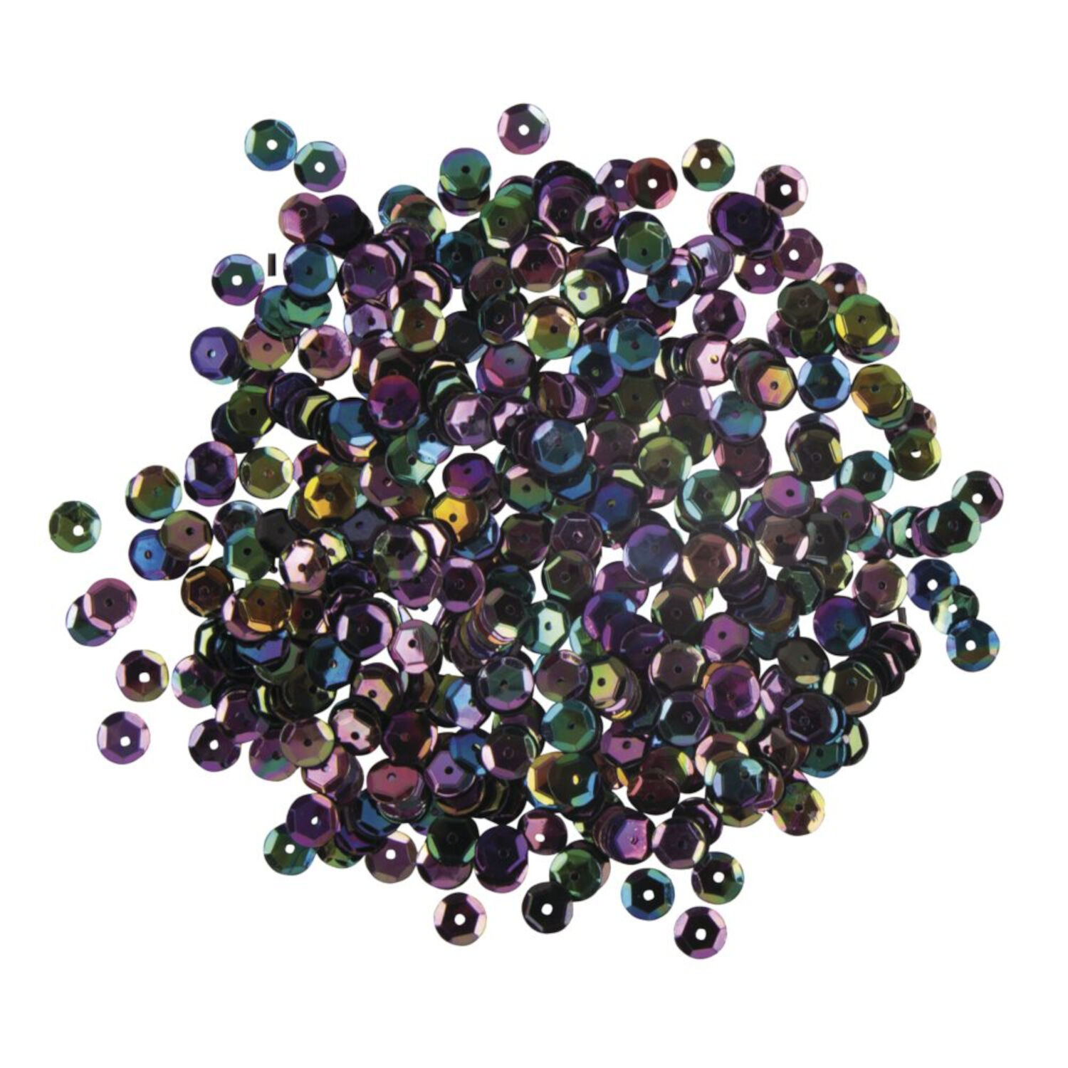 Rayher Pailletten gew�lbt, waschbar, 6mm �, 4000 St�ck, irisierend schwarz Bild 2