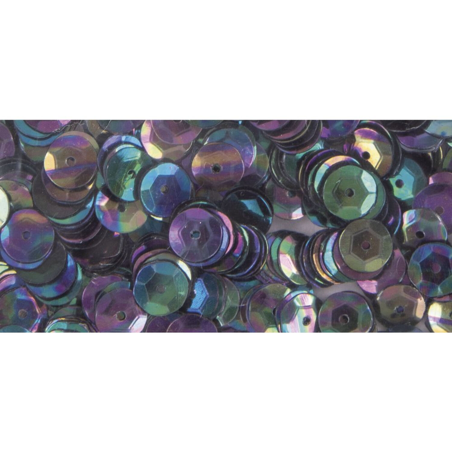 Rayher Pailletten gew�lbt, waschbar, 6mm �, 4000 St�ck, irisierend schwarz Bild 3