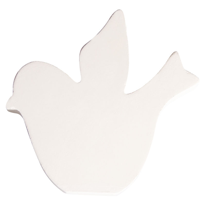 SALE MDF-Symbol Vogel, wei�, 11 cm, St�rke: 2 cm