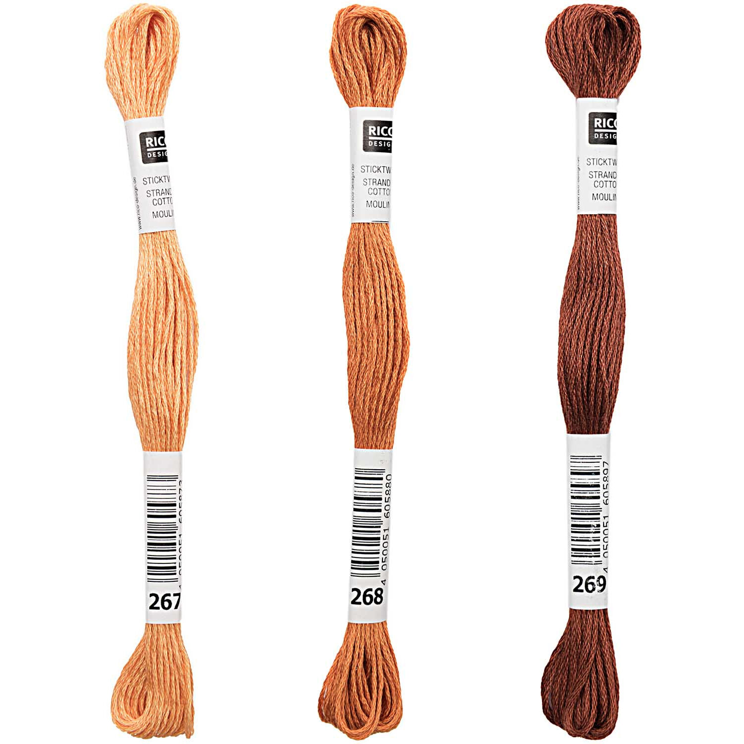SALE Sticktwist, 8 Meter, Farbe: Rostbraun 01 (267) Bild 3