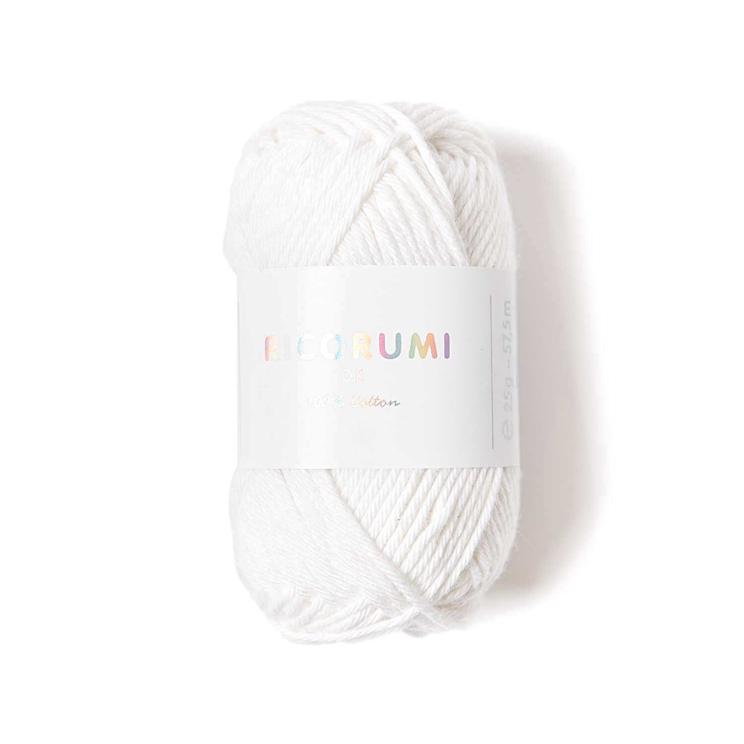 Ricorumi dk H�kelgarn, 100% Baumwolle, 25 g, Wei�