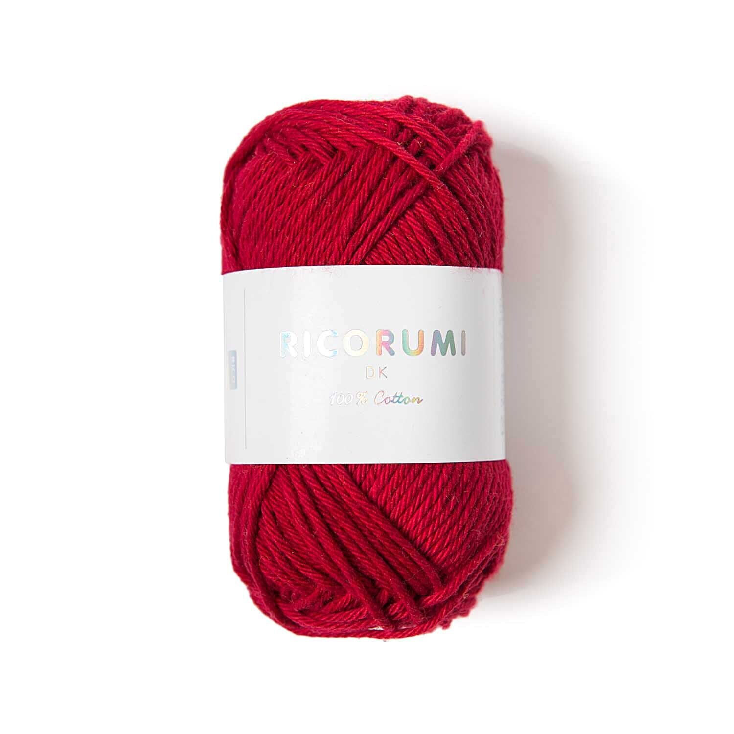 Ricorumi dk H�kelgarn, 100% Baumwolle, 25 g, Weinrot