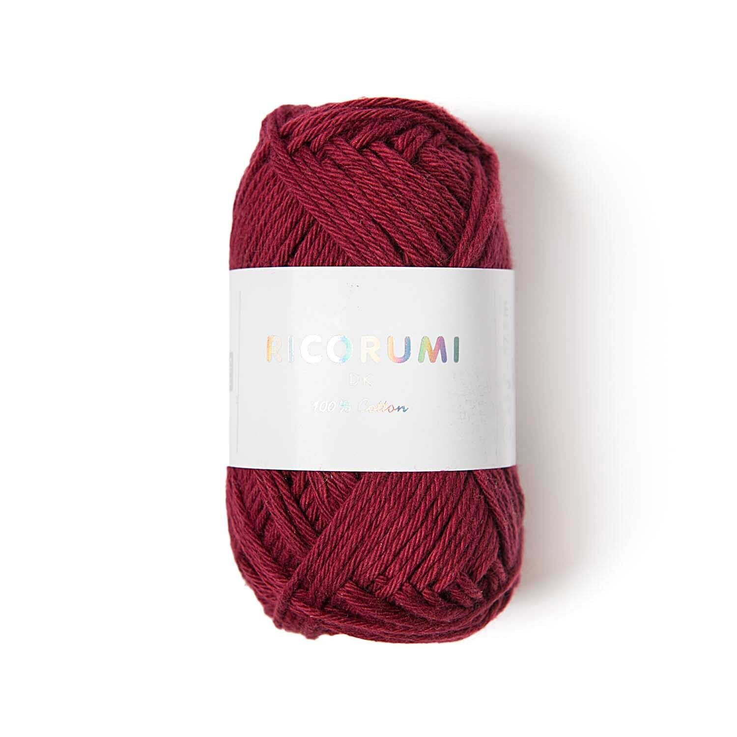 Ricorumi dk H�kelgarn, 100% Baumwolle, 25 g, Bordeaux