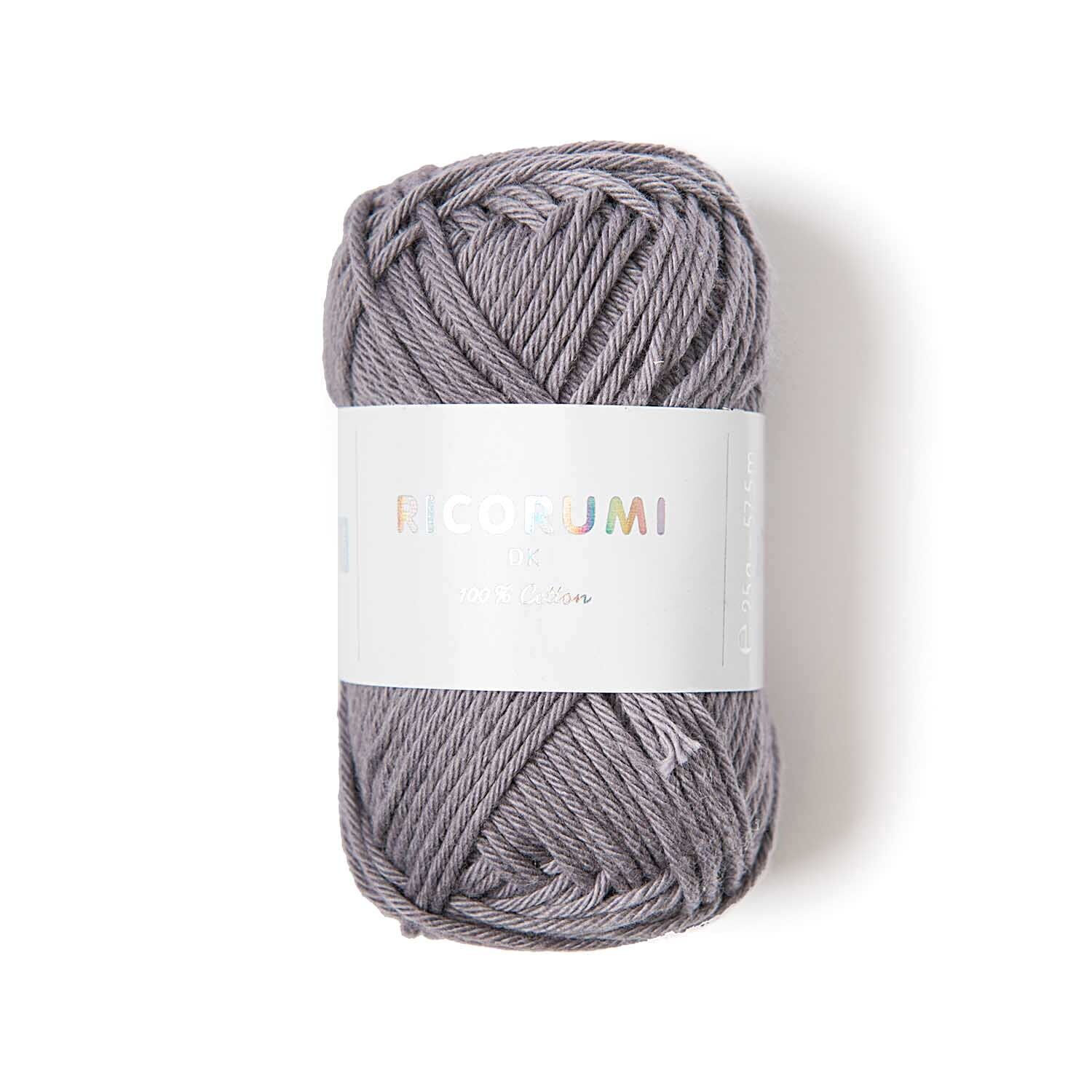 Ricorumi dk H�kelgarn, 100% Baumwolle, 25 g, Mausgrau