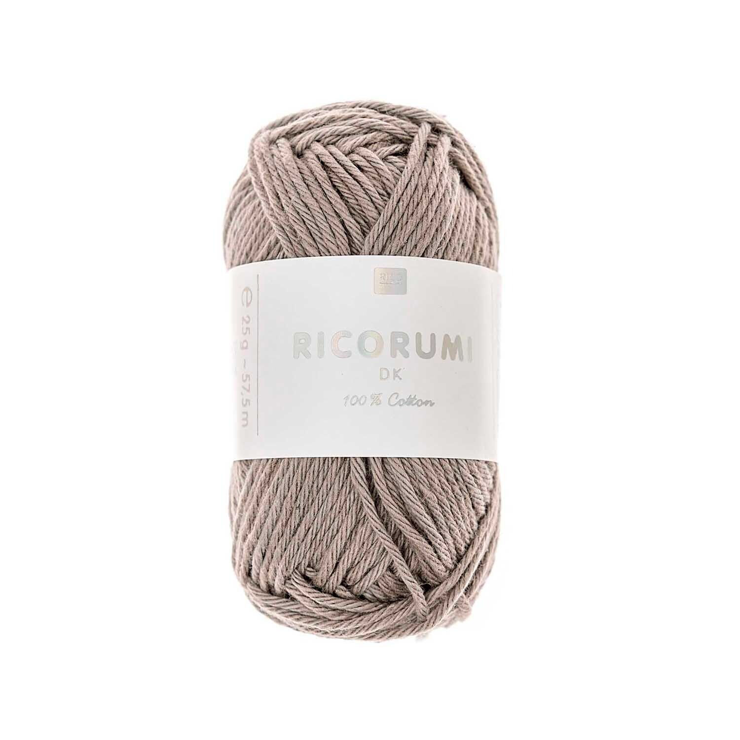 Ricorumi dk H�kelgarn, 100% Baumwolle, 25 g, Grau