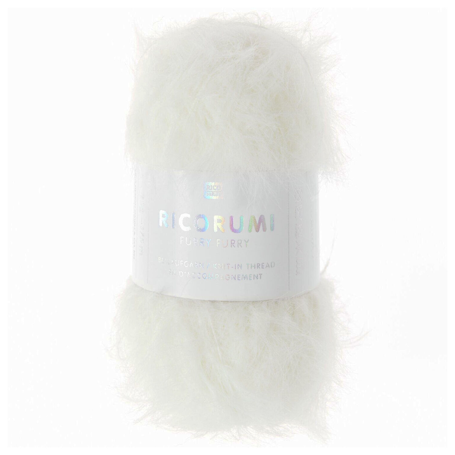 Ricorumi Furry Furry Kreativgarn, 100% Polyamid, 25 g, Wei�