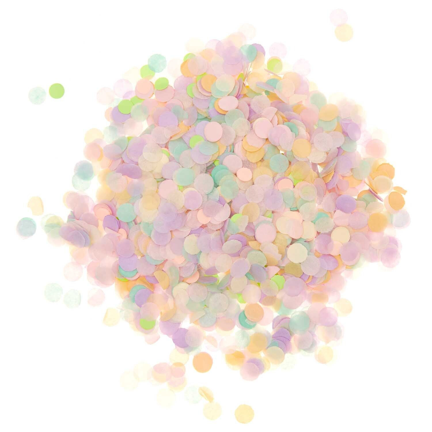 Konfetti rund, Regenbogen Pastell Mix, 20 g