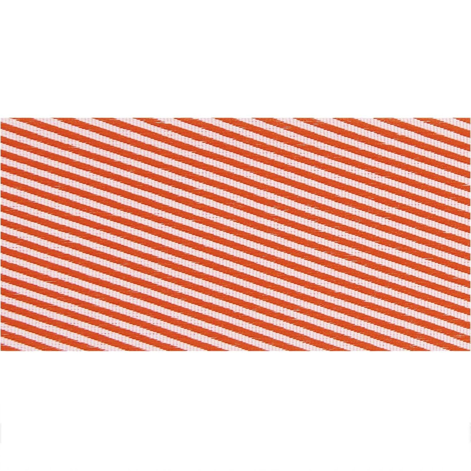 Webband Streifen diagonal, 100% Polyester, Rot-Wei�, 50 mm x 3 m Bild 2