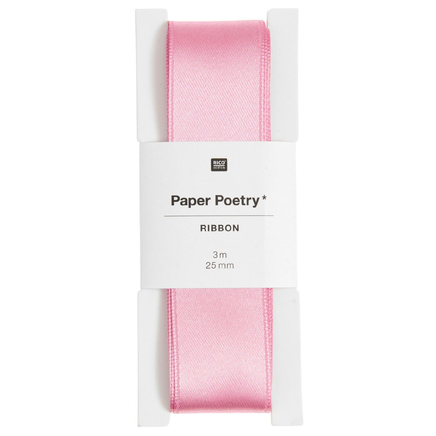 Satinband gl�nzend, 100% Nylon, Pink, 25 mm x 3 m