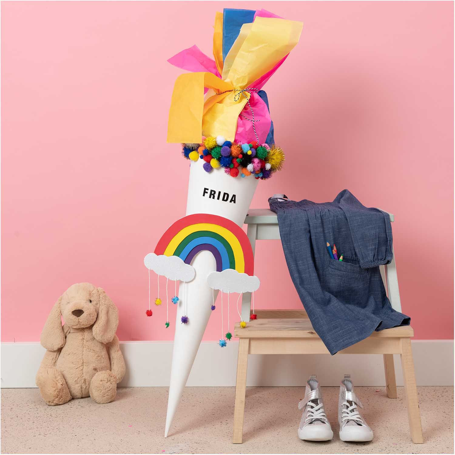 NEU Schult�ten-Rohling rund geklebt, 70 cm, Grau Bild 2