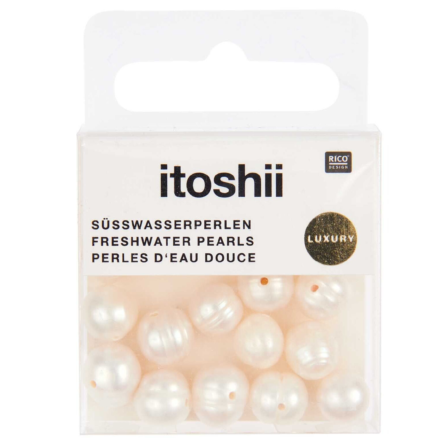 S��wasserperlen Itoshii, 9 - 10 mm, 14 Stk, Natur Bild 2