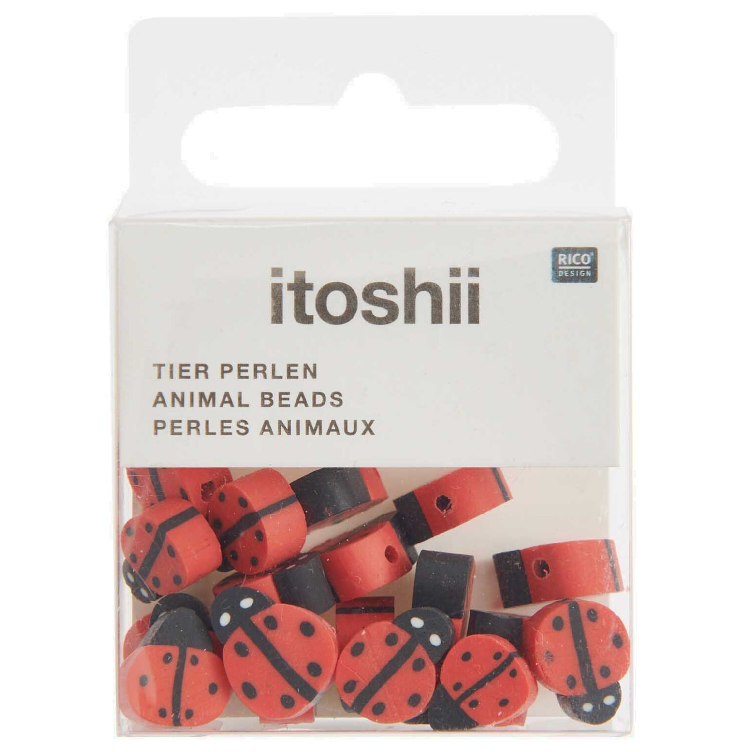 Kunststoff-Perlen Itoshii, Marienk�fer, 11 mm, 20 Stk Bild 2