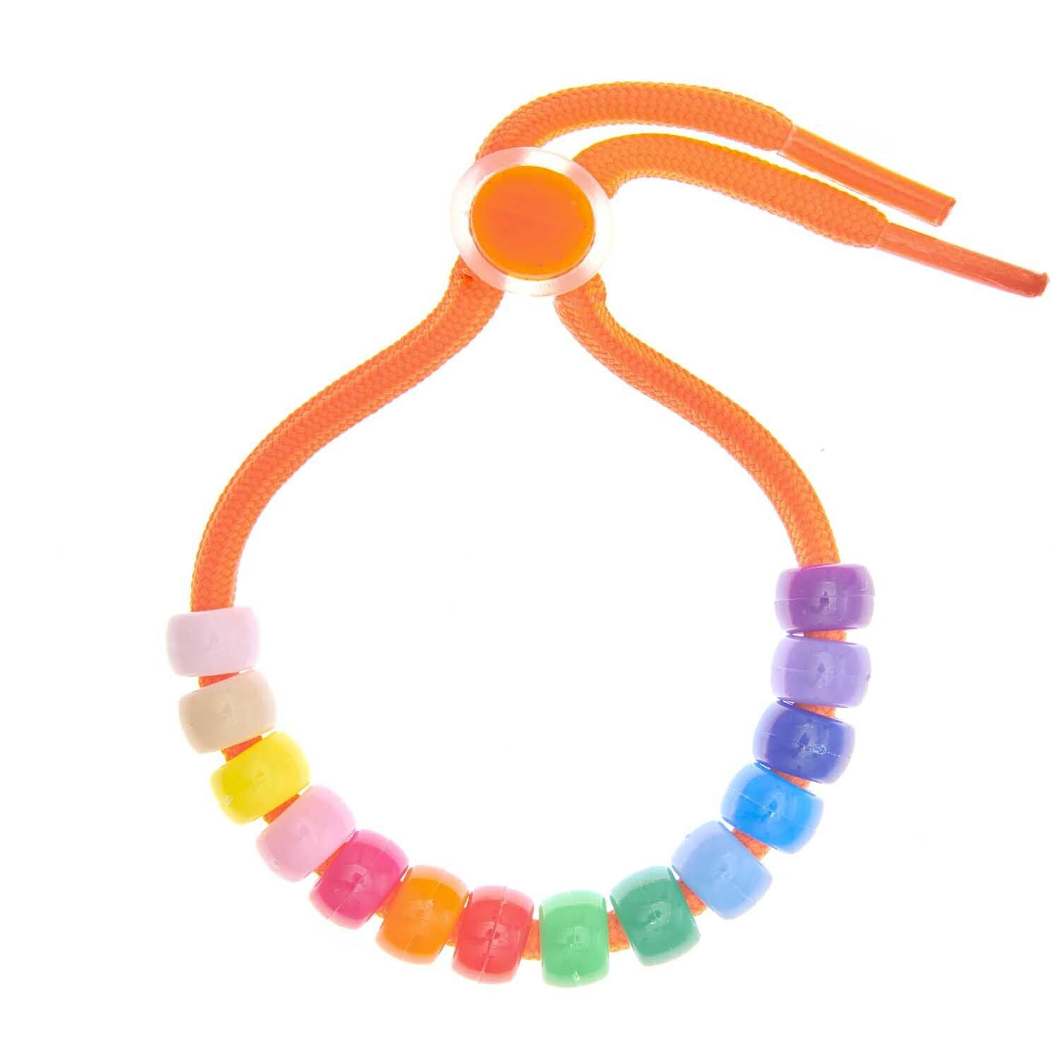 Kunststoff Gro�loch-Perlen, Itoshii Ponii, rund, 9 x 6 mm, 400 Stk, Bunt Bild 4