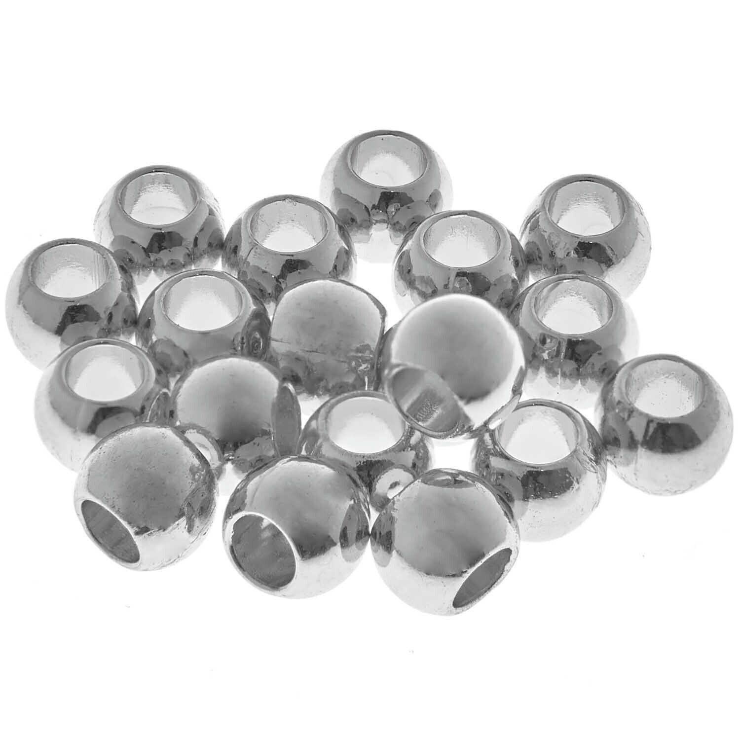 Metall Gro�loch-Perlen, Itoshii Ponii, Perle, 9 x 7 mm, 20 Stk, Silber
