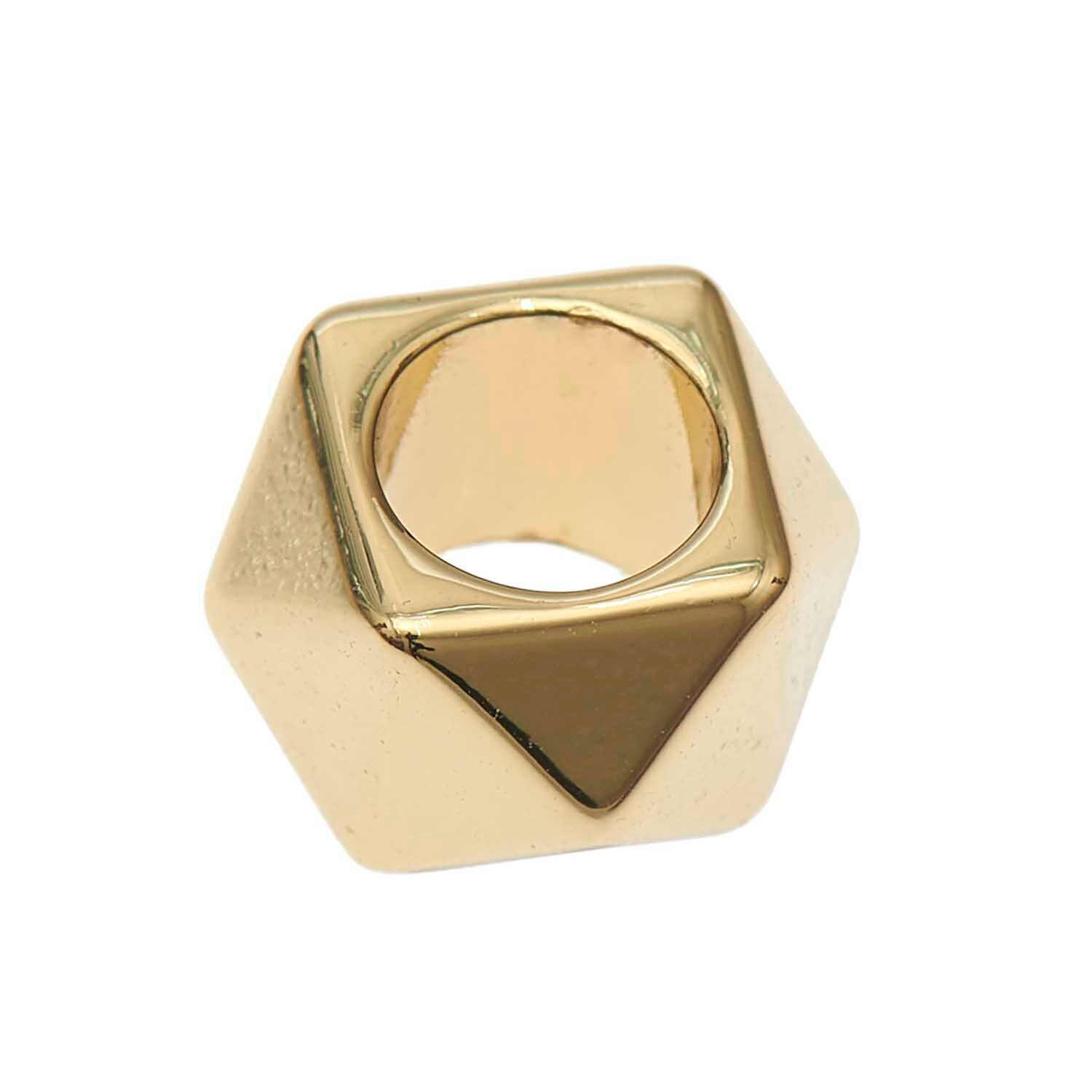 Metall Gro�loch-Perlen, Itoshii Ponii, Polygon, 11 x 7 mm, 10 Stk, Gold Bild 3
