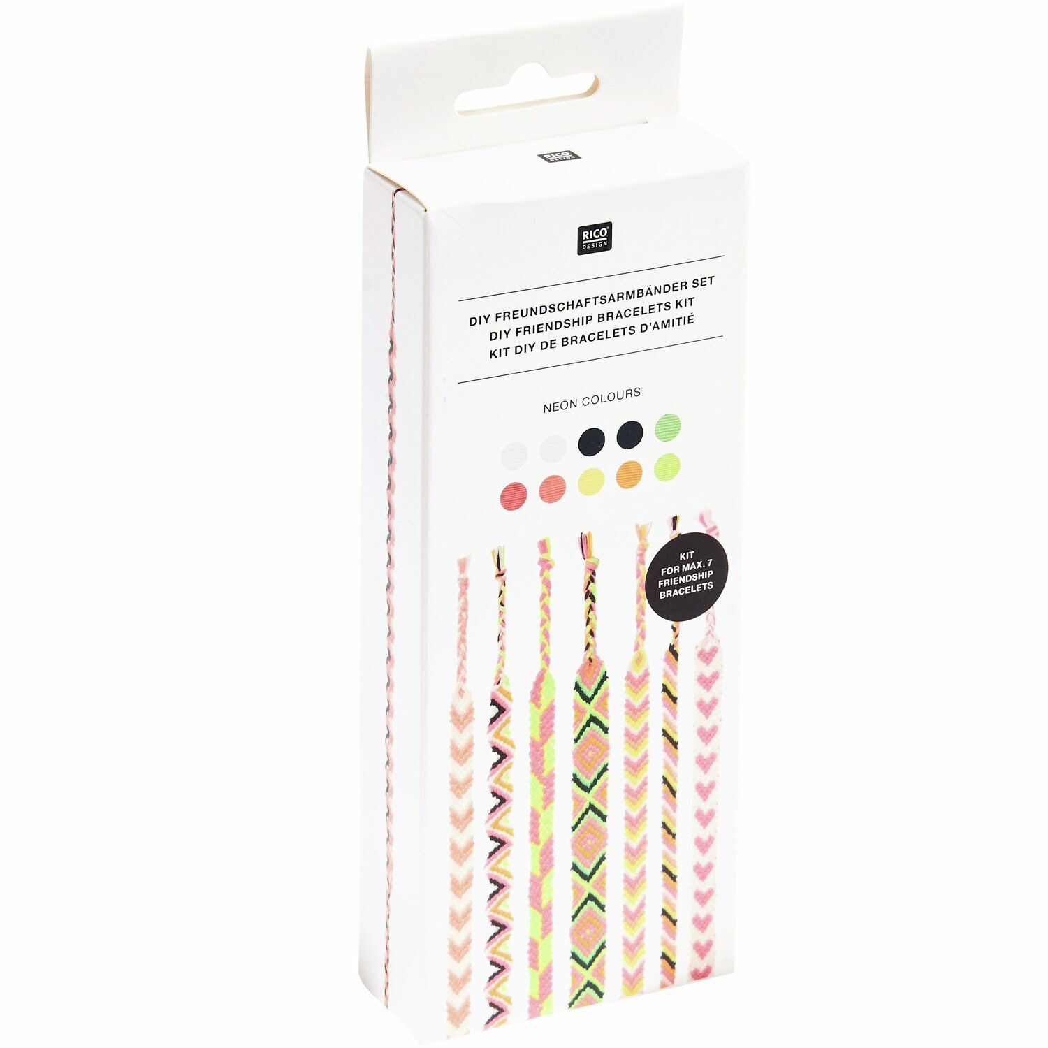 DIY Freundschaftsarmb�nder Set, 10 Farben je 8m, Neon Colours