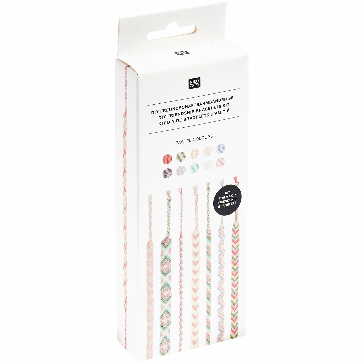 DIY Freundschaftsarmb�nder Set, 10 Farben je 8m, Pastel Colours