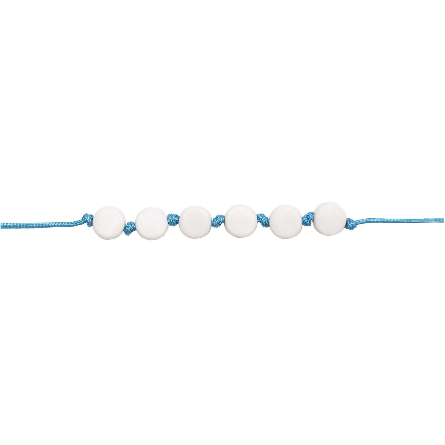 Kunststoff-Perlen, rund, 7 x 4 mm, 165 Stk, Wei�