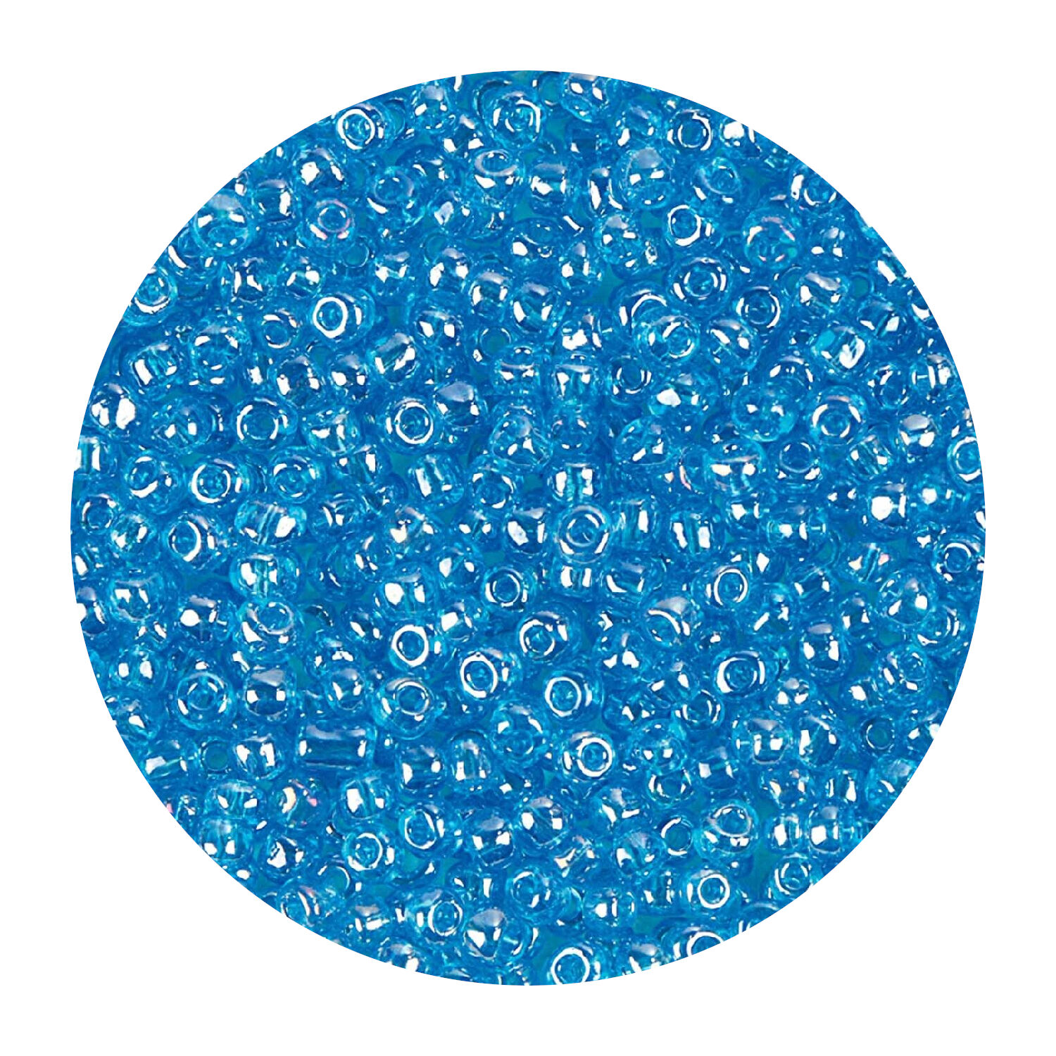 Rocailles-Perlen, 3,1 mm, 14 g, T�rkis Irisierend