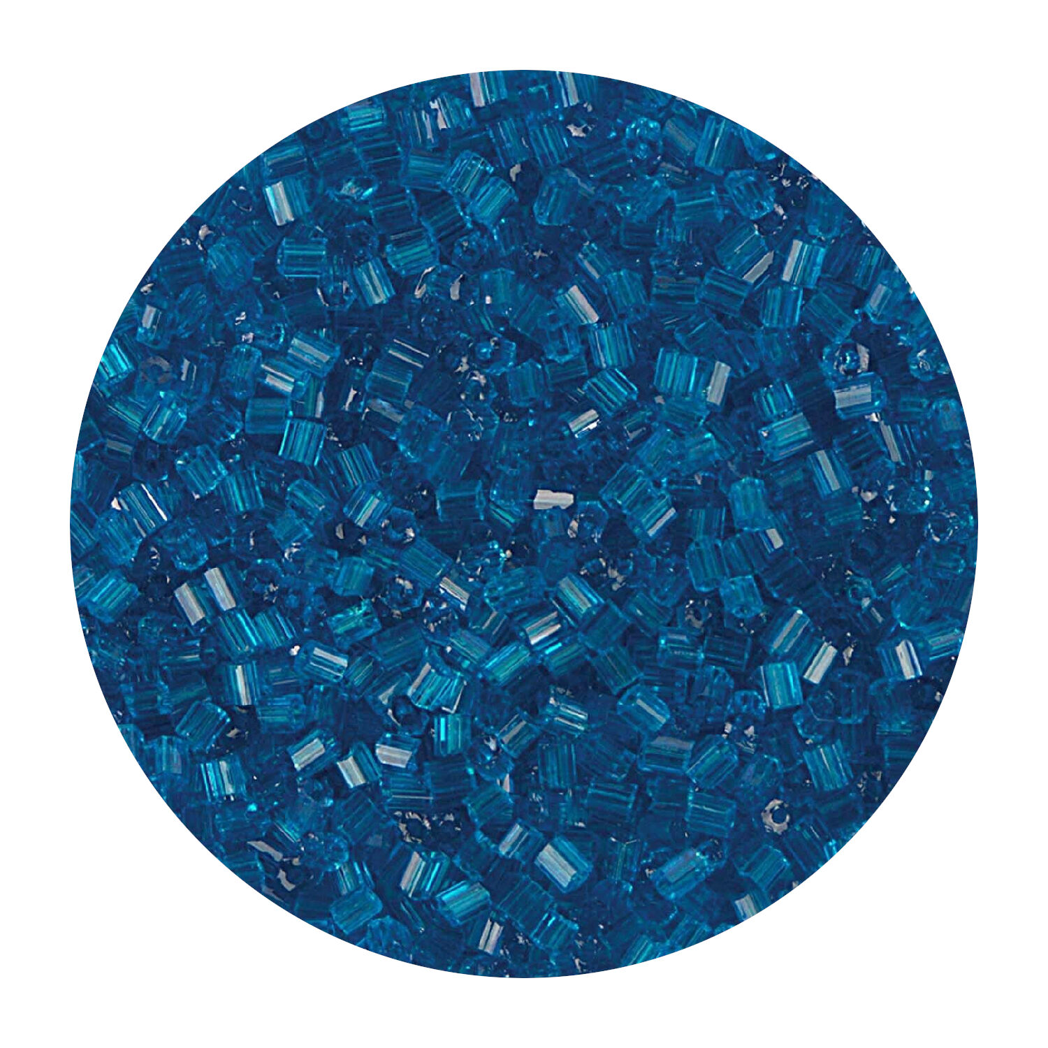 Rocailles-Perlen 2Cut, 2 mm, 14 g, T�rkis Irisierend
