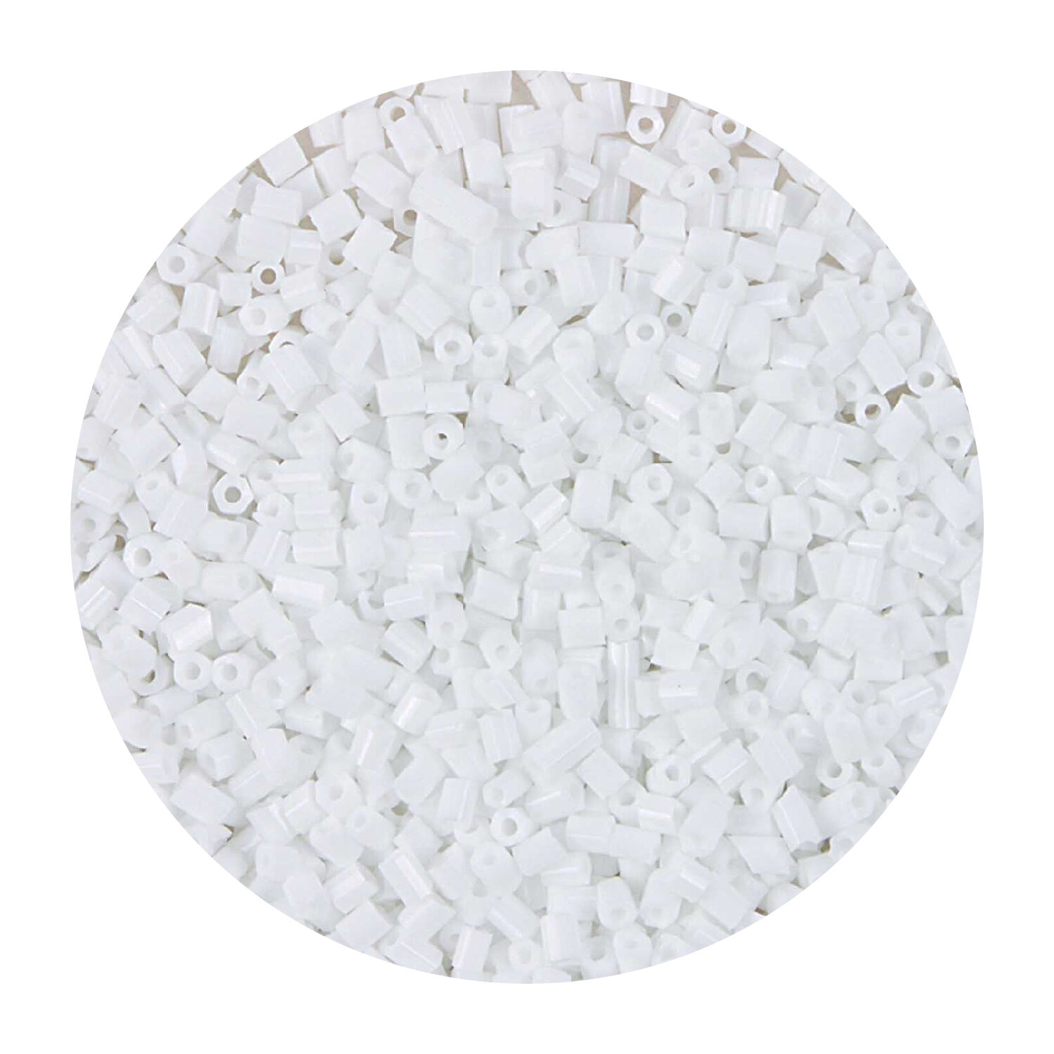 Rocailles-Perlen 2Cut, 2 mm, 14 g, Wei� Opak