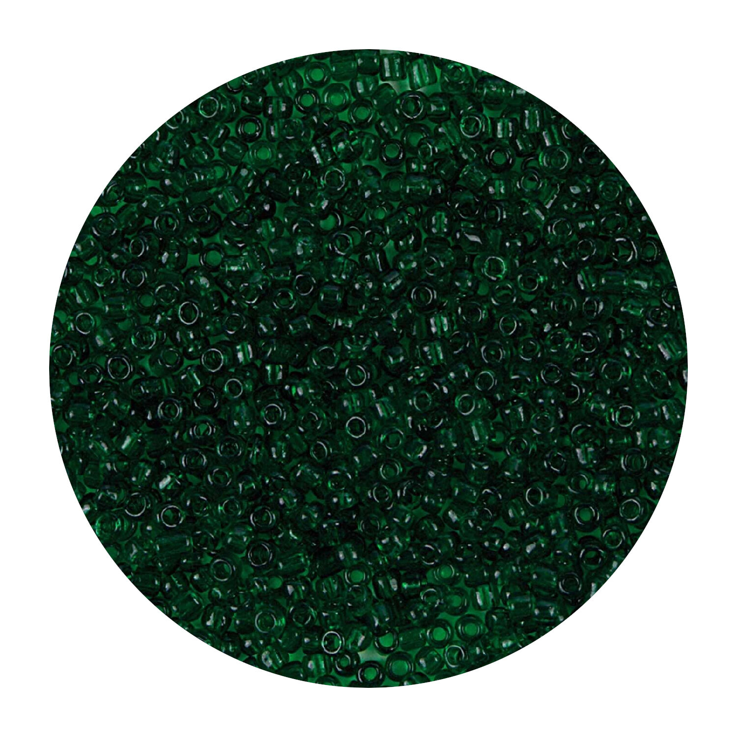 Rocailles-Perlen, 2 mm, 14 g, Gr�n Transparent