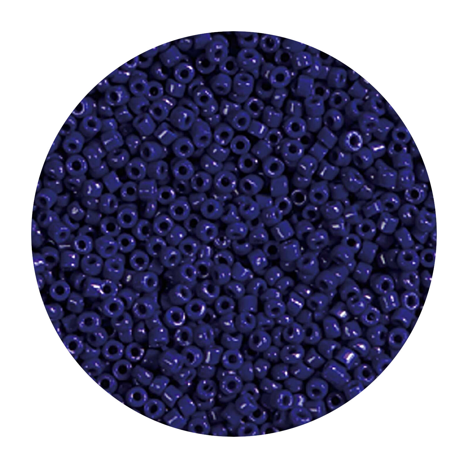 Rocailles-Perlen, 2 mm, 14 g, Dunkelblau Opak