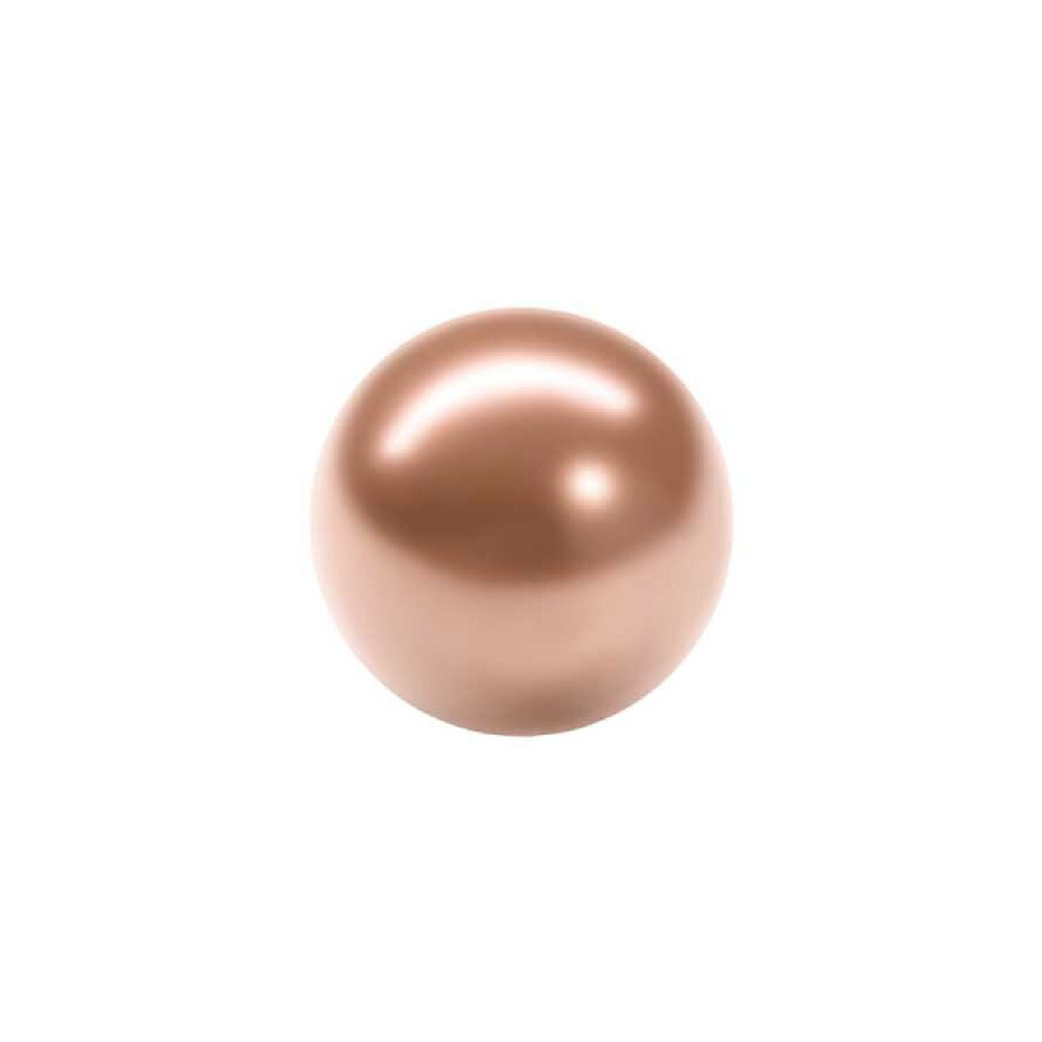 Renaissance Glasperle, rund, 6 mm, 55 Stk, Karamell