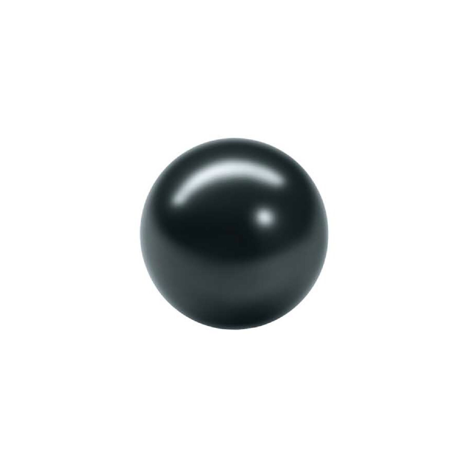 Renaissance Glasperle, rund, 6 mm, 55 Stk, Schwarz